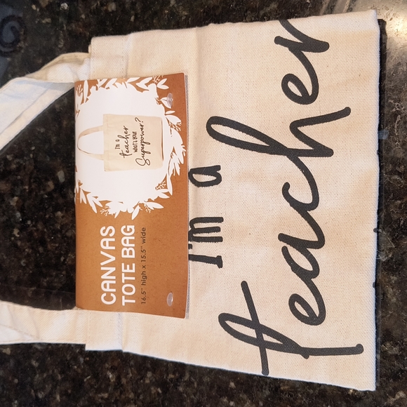 Hobby Lobby Handbags - NWT Teacher's Canvas Tote Bag